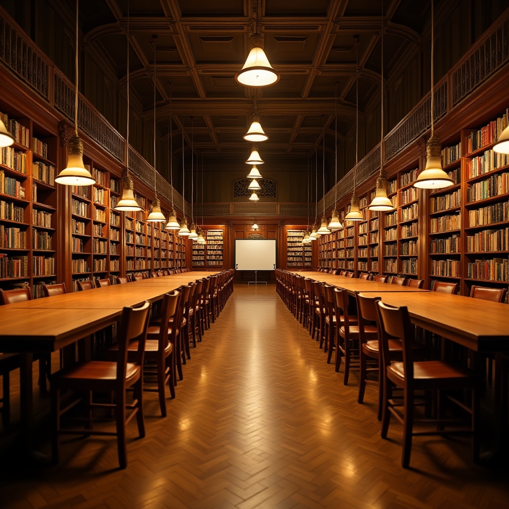 Sala de lectură a bibliotecii, spațiu pentru workshop
